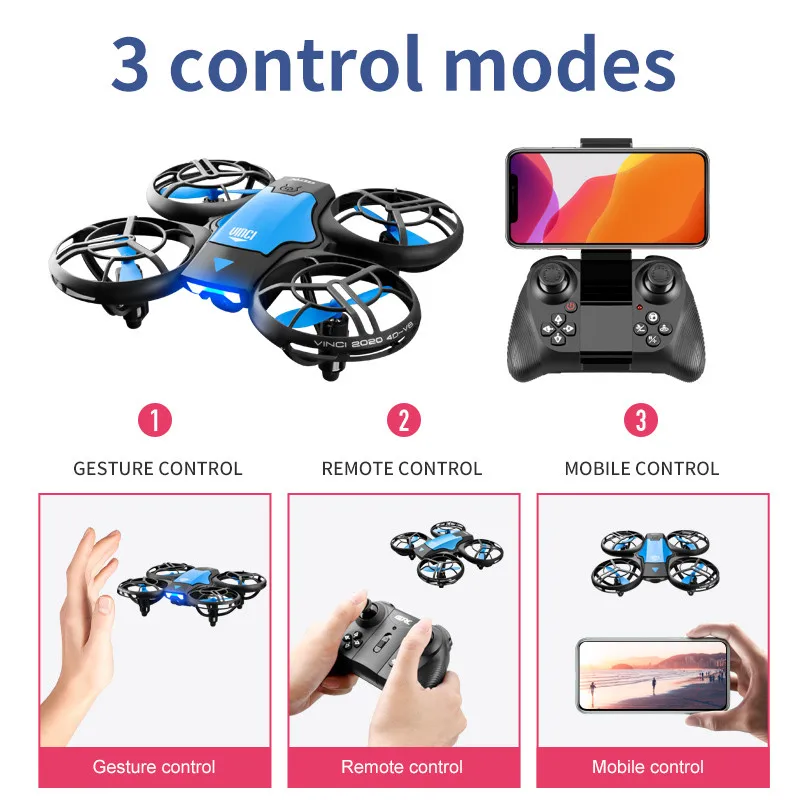 โดรน V8 รุ่นใหม่ขนาดเล็ก 4K ระ - Rc Helicopter Electric บทวิจารณ์และราคา