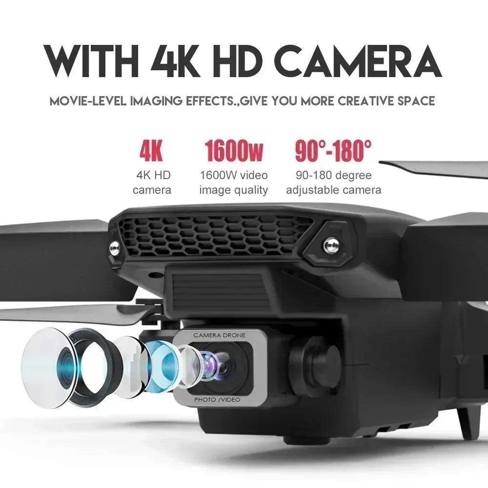 E88 Pro WIFI FPV Droneมุมกว้าง - Rc Helicopter Case บทวิจารณ์และราคา